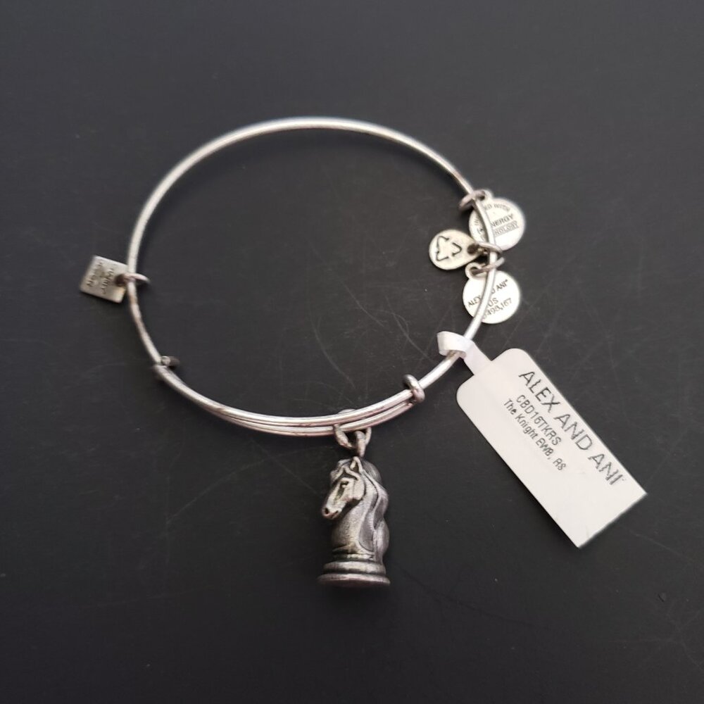 NWT ALEX AND ANI "THE KNIGHT" BRACELET Chess  Horse 749 - Picture 3 of 5